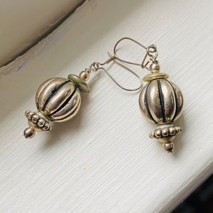 Silver boho earrings.